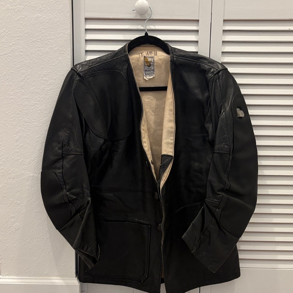 Men's Women’s Vintage Black Leather Jacket